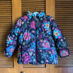 Obermeyer Girls Sz 6 Print Insulated Ski Coat
